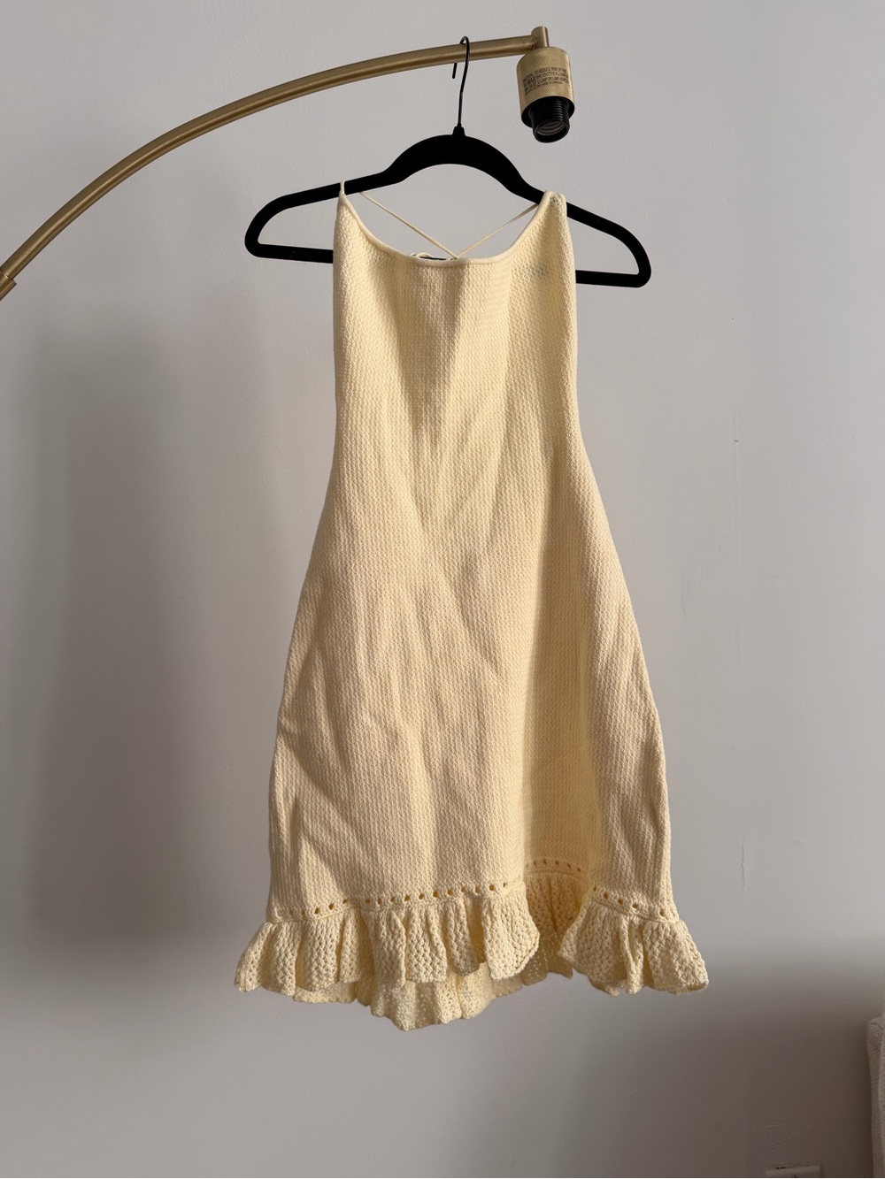 NWT Guizio Crochet Halter Mini Dress